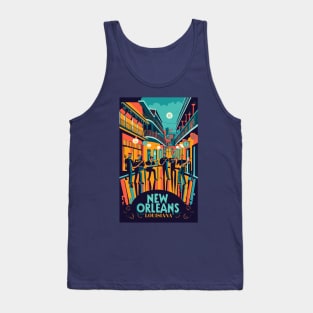 A Vintage Travel Art of New Orleans - Louisiana - US Tank Top